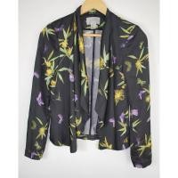 ราคา เสื้อคลุมแขนยาว H M มือ 2 สีดำ ลายดอก ผ้า POLYESTER ไหล่เสริมฟองน้ำ อก 36 นิ้ว ยาว 23 นิ้ว (52250095690)