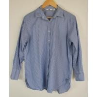 ราคา เสื้อเชิ้ตแขนยาว Uniqlo มือ 2 ลายทางลงสีฟ้า ขาว Size M อก 44 นิ้ว ยาว 28 นิ้ว (51507210395)