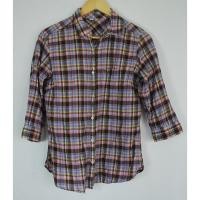 ราคา เสื้อเชิ้ตแขนยาว Uniqlo มือ 2 ลายสก๊อต สีน้ำตาล ชมพู Size L อก 36 นิ้ว ยาว 25 นิ้ว (42311840385)