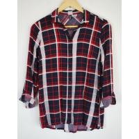 ราคา เสื้อเชิ้ตแขนยาว H M ลายสก๊อต สีน้ำเงิน แดง อก 40 นิ้ว ยาว 24 นิ้ว (40624101739)