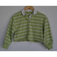 ราคา เสื้อครอป GU มือ2 แขนยาว แขนจั๊ม สีเขียว ขาว Size S อก 36 นิ้ว ยาว 15 นิ้ว (29236802680)