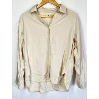 ราคา เสื้อเชิ้ตแขนยาวสีครีม Uniqlo มือ 2 size L อก 44 นิ้ว ยาว 22 นิ้ว (25144477318)