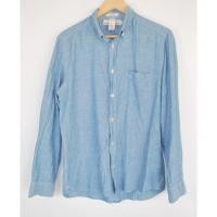 ราคา เสื้อเชิ้ต H M มือ 2 สีฟ้า แขนยาว Size M REGULAR อก 44 นิ้ว ยาว 27 นิ้ว (56550116385)