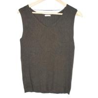 ราคา เสื้อแขนกุด Gu มือ 2 ผ้าร่อง คอวี สีเขียวขี้ม้า Size L อก 32 36 นิ้ว ยาว 23 นิ้ว (41113559998)