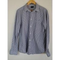 ราคา เสื้อเชิ้ตแขนยาว H M มือ 2 ลายทางลง สีขาว กรม อก 44 นิ้ว ยาว 28 นิ้ว (52752621701)