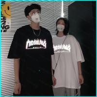 ราคา เสื้อยืดผู้หญิงแขนสั้นลายสะท้อนแสง HB2 สไตล์เกาหลี ทรงหลวม สบายในฤดูร้อน (57004031912)