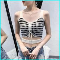 ราคา เสื้อสายเดี่ยวสั้นสำหรับผู้หญิงและเด็กผู้หญิง แบบสลิมฟิต บาง และเซ็กซี่ (51454442970)
