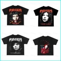 ราคา BH2 Lady Gaga MAYHEM เสื้อยืดแฟน ๆ รองรับเสื้อยืดฤดูร้อนแขนสั้นด้านบน HB2 (49655406930)