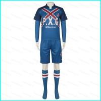 ราคา เสื้อแจ็กเก็ต AniBlue Lock Jersey สำหรับคอสเพลย์ RIn Itoshi NO 9 กับกางเกงขาสั้น ชุดกีฬาสำหรับHALLOWEEN (48005450221)