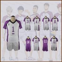 ราคา HYKE คอสเพลย์ Ushijima Wakatoshi Tendo ชุดเครื่องแต่งกาย Shiratorizawa School เสื้อยืด Karasuno (41473071567)
