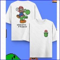 ราคา เสื้อยืดแขนสั้น Super Mario Bros 220g ผ้าฝ้ายหนา ของขวัญที่น่ารักสำหรับเกมเมอร์ (41379217276)