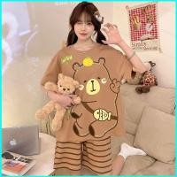 ราคา BH2 2 ชิ้น เซ็ตการ์ตูน nightclothes Capybara LOTSO PANDA ชุดนอนเสื้อยืดกางเกงขาสั้น HB2 (40128169330)