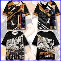 ราคา เสื้อยืดอนิเมะ Haikyuu อาร์มสั้น Unisex ลายกราฟิกแฟชั่น สไตล์ลำลอง พร้อมไซส์พิเศษ (28644362757)