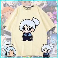 ราคา เสื้อยืดลายอนิเมะสำหรับฤดูร้อน คอสเพลย์ Jett จาก VALORANT แขนสั้น (51355530145)