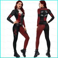 ราคา ชุดคอสเพลย์บอดี้สูท Harley Quinn แบบแขนยาว สำหรับปาร์ตี้และฮาโลวีน (42727676552)
