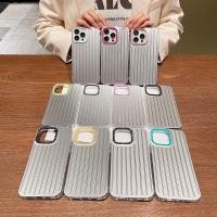 ราคา เคสโทรศัพท์สไตล์กระเป๋าเดินทางพื้นผิวสีโลหะแฟชั่นสําหรับIphone 14 15 Pro Max IP 16 Pro 12 13 Pro Maxกันกระแทกป้องกันกรณี (43906341952)