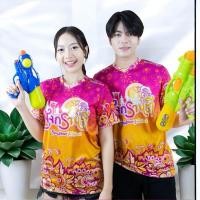 ราคา Oxy shop เสื้อยืดคอวีพิมพ์ลายสงกรานต์2025 S 3XL สีสวย สดใส ลายคมชัด พิมพ์ลายทั้งตัว (27325916727)