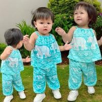 ราคา OXY Shop ชุดเซตสายเดี่ยวสีฟ้าน้ำทะเลน่ารักมาก (25231590407)