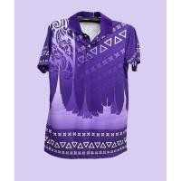 ราคา เสื้อโปโลลายไทยสีม่วง (25115609228)