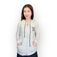 ราคา เสื้อคลุมไหมพรมสีขาวมีฮูด พร้อมซิปใช้งานได้จริง (24101643358)