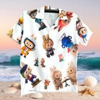 ราคา Oxy shop เสื้อคอปกฮาวายลายการ์ตูนลาบูบู้น่ารักมาก ผ้าไหมอิตาลีนิ่มใส่สบายระบายอากาศไม่ร้อน (24877546533)
