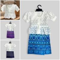 ราคา ชุดไทยประยุกต์ผ้าถุงสำหรับเด็กน้อยน่ารักมาก เนื้อผ้าเกรดพรีเมียม ชุดไปวัด ชุดลอยกระทง (24487229493)