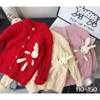 ราคา Oxy shop พร้อมส่ง เสื้อไหมพรมเด็ก เสื้อสเวตเตอร์คาร์ดิแกนสำหรับเด็กผู้หญิง สไตล์เกาหลี ดีไซน์กระต่ายสามมิติ (29271970376)