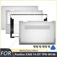ราคา ใหม่สําหรับ HP Pavilion X360 14 DY TPN W146 แล็ปท็อปปกหลัง LCD ด้านหน้า Bezel Palmrest ด้านล่างกรณีแล็ปท็อปกรอบ M45000 001 (42329216459)