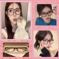 ราคา COD แว่นสายตาสั้น 0 400 กรอบแว่นตา แว่นป้องกันแสงสีฟ้า กระจกแบนกรอบใหญ่น้ำหนักเบาเป็นพิเศษ แว่นกรองแสง (41755050145)