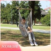 ราคา Nxarose VGEBY เก้าอี้แกว่งเปลญวน รับน้ำหนักได้ 160 กก ขนาด 130 x 90 ซม ขนาดเชือกฝ้ายสีขาวน้ำหนักเบาแบบแขวนที่นั่งออกแบบตาข่ายระบายอากาศพับได้สำหรับตั้งแคมป์ท่องเที่ยว (47407195986)