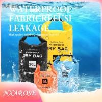 ราคา nxarose ถุงแห้งกันฝนม้วนด้านบนน้ำหนักเบาลอยเรือคายัคเก็บกระเป๋าเป้สะพายหลังสำหรับผู้ชายผู้หญิง 4 ชุดในแพ็คเกจเดียว (54706198707)