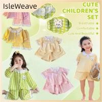 ราคา เก็บเงินปลายทาง ชุดนอนเด็กผู้หญิงน่ารัก แขนยาวและแขนสั้น ลายสก็อตลูกไม้ 2 แบบ 4 ไซส์ (48206549996)