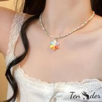 ราคา COD ส่งเร็วจากไทย เกาหลีสีสันลูกปัดดอกไม้สร้อยคอ Ins สไตล์ข้าวสร้อยคอสร้อยคอสไตล์สาวสร้อยคอโซ่ Tender (29062346892)