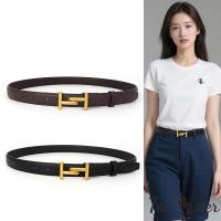 ราคา COD ส่งเร็วจากไทย เข็มขัดบางสำหรับผู้หญิงพร้อมหัวเข็มขัดตัวอักษร H สไตล์ย้อนยุค กางเกงขายาวอเนกประสงค์ ลำลอง Ten (40762057828)
