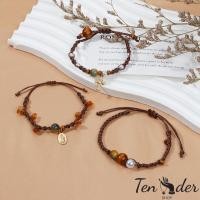 ราคา COD ส่งเร็วจากไทย สร้อยข้อมือหินตาแมววินเทจ ทอมือแบบเรียบง่ายสำหรับผู้หญิง Ten (44322389746)