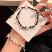 ราคา COD ส่งเร็วจากไทย โชคดี หินแตก ผีเสื้อ สร้อยข้อมือ แฟนสาว เฉพาะกลุ่ม งานทอ ของขวัญ อเนกประสงค์ เชือกมือ คู่รัก Ten (55053774978)