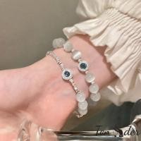 ราคา COD ส่งเร็วจากไทย เงินแตก ต่อ ตาแมว ซอก สร้อยข้อมือ เรียบง่าย อารมณ์ ผู้หญิง Ten (48350250848)