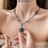 ราคา Colorfield สร้อยคอโซ่ จี้ลูกปัดโอปอล ลายหัวใจรูปผีเสื้อ สีดํา สไตล์เกาหลี แฟชั่น ระดับไฮเอนด์ ผู้หญิง ปรับได้ ไหปลาร้าโซ (25990549222)