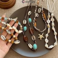 ราคา Colorfield ชุดเดรสทอสไตล์โบฮีเมียนย้อนยุคประดับลูกปัดเปลือกหอยพร้อมสายโซ่เอว COD (26740394336)