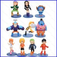ราคา G2P 10pcs ONE PIECE Action Figure Luffy Zoro Nami Usopp Sanji Tony Tony Chopper Nico Robin ตุ๊กตาของเล่นของขวัญ P2G (56456260229)