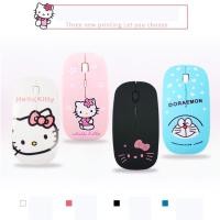 ราคา เมาส์ไร้สาย 2 4GHz แบบบางพิเศษ ลายการ์ตูนโดราเอมอน ประดับโบว์ สีฟ้า สีขาว (22115327693)