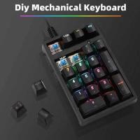 ราคา แล็ปท็อป RGB Backlight K21 คีย์บอร์ดบัญชี Numpad แป้นพิมพ์ตัวเลขแผ่นหมายเลข (44800808096)