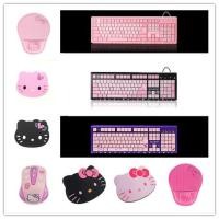 ราคา Hello Kitty Edition ชุดคีย์บอร์ด เมาส์ แผ่นรองเมาส์ 104 คีย์ HELLOKTCAT คีย์บอร์ด แบบมีสาย เมาส์ไร้สาย 2 4GHz ชุดแผ่นรองเมาส์คิตตี้ (22057380504)