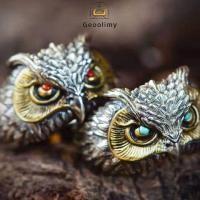 ราคา Unisex Open Ring Vintage Index Finger Ring Owl Ring Hip Hop Trendy Ring Geoo (29921797217)
