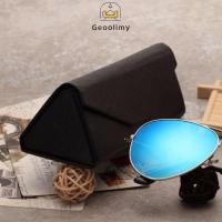 ราคา กล่องใส่แว่นตาแบบพับได้ ไตล์เกาหลีสามมิติพับได้เคสสายหนังซองทรงสามเหลี่ยมเคสใส่แว่นตาระดับไฮเอนด์หรูหราทนทาน Geoo (29327509227)