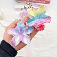 ราคา Gradient Flower Hair Claw Clip Marble Pattern Hair Clip Girl Large Egg Flower Headdress Geoo (27721800037)