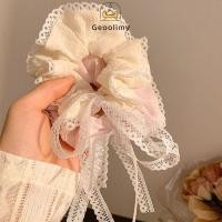 ราคา Small Floral Large Intestine Hair Rope Bow Hair Accessory Lace Ribbon Hair Rope Geoo (26721796152)