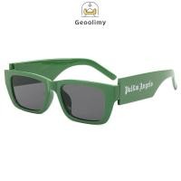 ราคา Unisex Retro Glasses Rectangle Frame Wide Leg Letter Sunglasses Simple Fashion Sunglasses Geoo (26071923251)