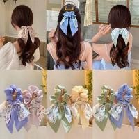 ราคา Forest Style Floral Bow Large Intestine Hair Rope Female Ribbon Hair Rope Sweet Hair Rope Geoo (26571793541)