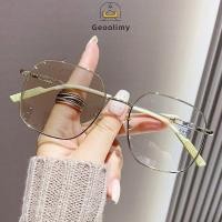 ราคา Photosensitive Color Change Glasses Anti Blue Light Glasses Women Large Frame Glasses Geoo (24889855680)